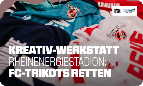 Cover Kreativ-Werkstatt RheinEnergieSTADION: FC-Trikots retten!